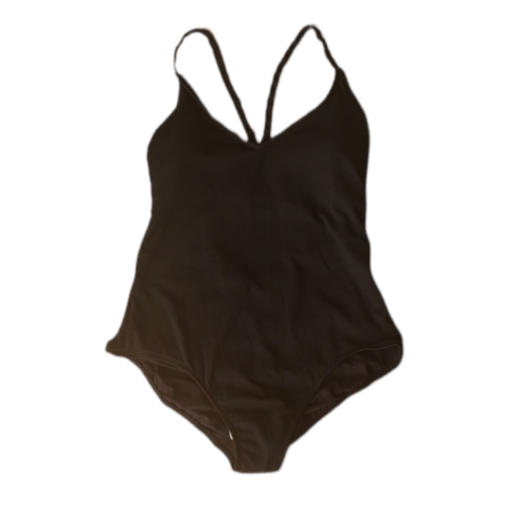One piece all black swimsuit